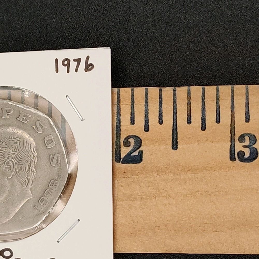 10-Diez Peso Mexico 1976 Coin Seven-sided Silver Estados Unidos Mex BR1.1GA-4037 - Picture 13 of 15